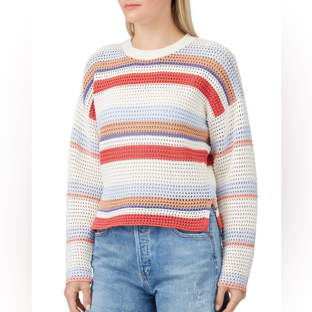 Joie Diza Striped Cotton Sweater